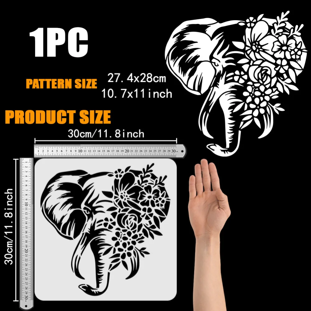 Set Di 9 Stencil Per Pittura Con Motivi Geometrici E Floreali, Maschere Riutilizzabili In PET Per Decorazione Mobili, Pareti, Album E Tessuti (13x13 Cm)
