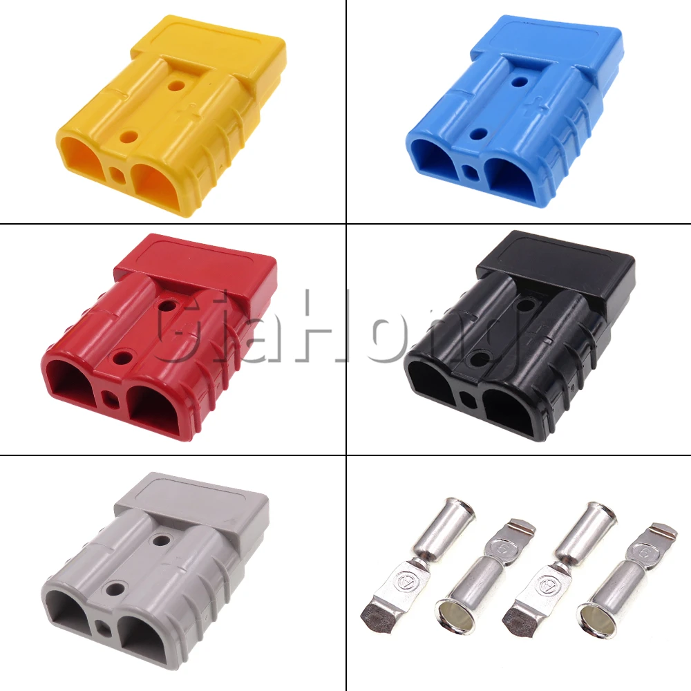 

1 Set 50A 600V Double Pole With Copper Contact Power Connectors Quickly Connect Plugs For Electric Car Starter Battery/UPS Cable