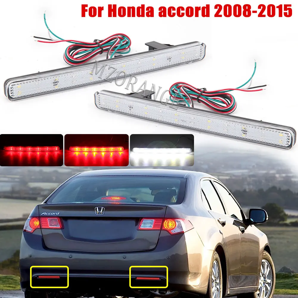 Светодиодный отражатель для заднего бампера Honda Accord 8 MK8 Saloon 2008-2015 версия ЕС лампа