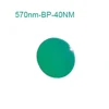 570NM Narrow Bandpass Filter Round Dia. 10/17/25mm Thick 1.0MM High Transmittance Mirror Glass 1PCS 1
