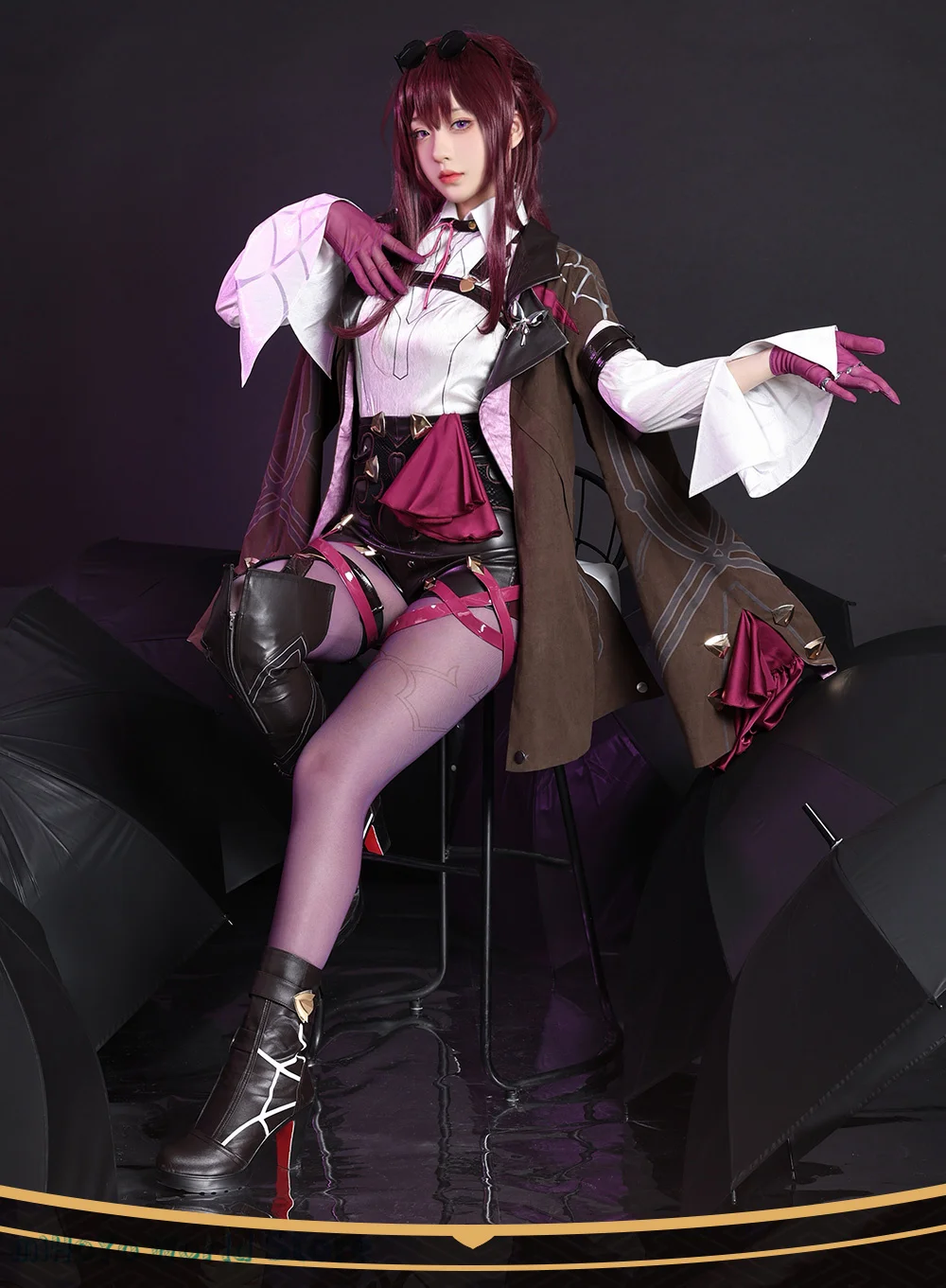 

In Stock Kafka Cosplay Game Honkai: Star Rail Kafka Costume Skin Doujin Wig Anime Pu Prop Comic Con Party Birthday Gifts