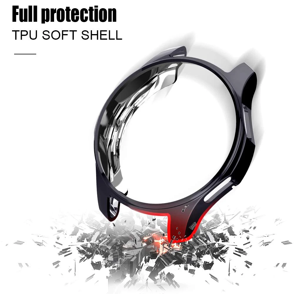 Premium Soft TPU Plated Protective Cover & All-Around Screen Bumper