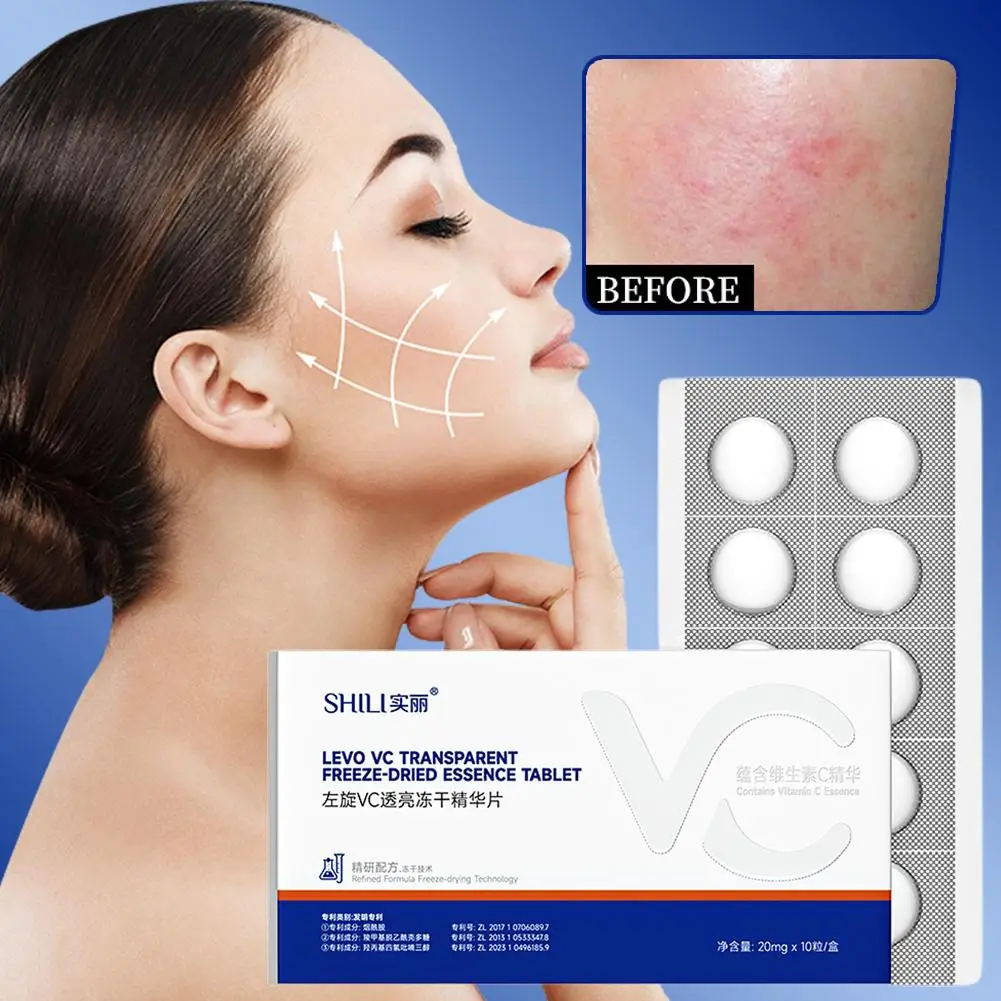 LEVO Vitamin C Freeze-Dried Essence Tablets for Brightening & Firming Skin Care