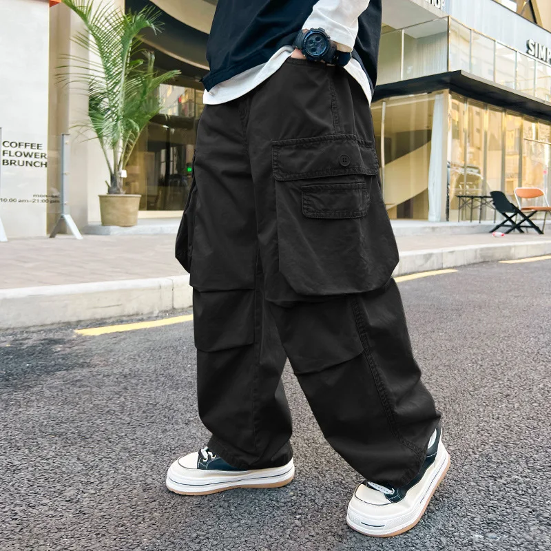 Pantaloni Cargo Bambini - Hip Hop, Elasticizzati, Multitasche, Per Ragazzi E Ragazze - Foto 4