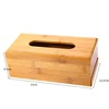 Bamboo Tissue Box Holder Storage Paper Box Tissue Box Cover Car Wood Napkins Holder Case Organizer Home Decoration 4