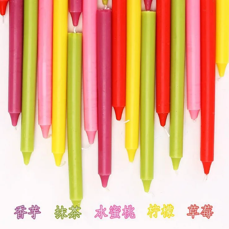 Low temperature candle alternative game colorful fruity series candle wax drop stimulating adult products