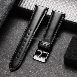 Universal Waterproof Leather Watch Strap | Quick Release Sport Wristband - 18mm (Black)