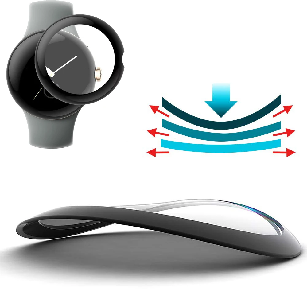3d Waterproof Full Screen Protector For Google Pixel Watch Not Tempered