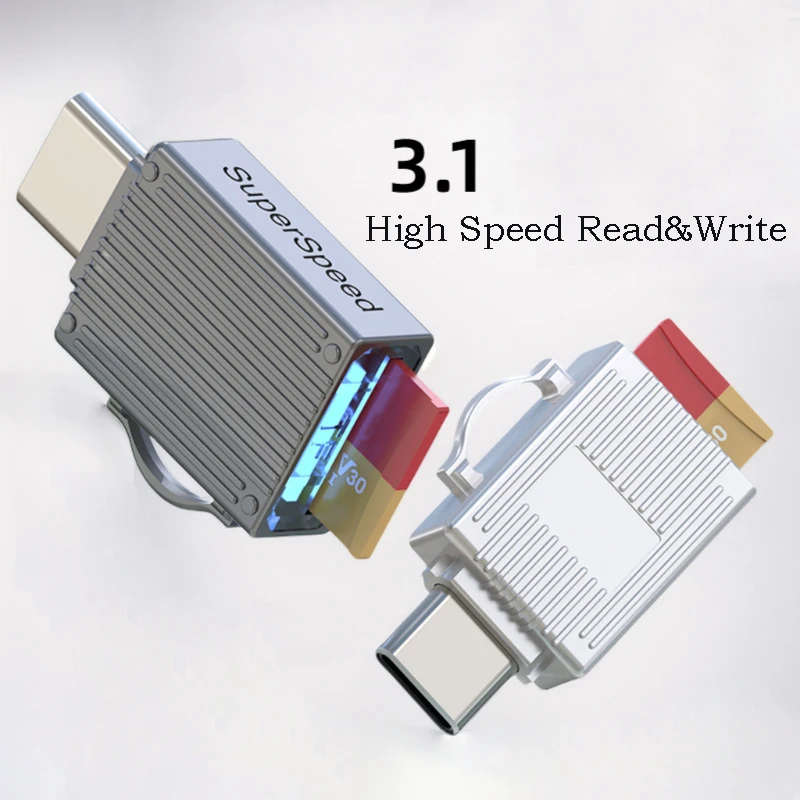 Type C USB C Card Reader Micro SD TF Card Reader Viewer Data Convert Dongle Cell Phone Tablet for Macbook Extend Memory Adapter