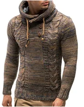 

Men's Turtleneck Sweater Long Sleeve Warm and Cold-proof Knitted Sweater for Autumn and Winter Men's Knitted Sweater Thicken