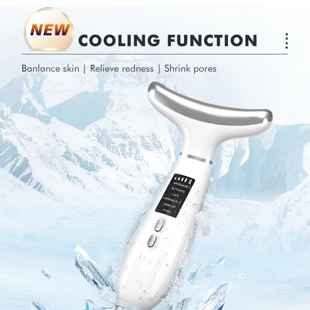 Ice V Line Face Neck Lifting Machine Ems Microcurrent Photon Therapy Dispositivo Di Bellezza Antirughe Rimuovi Doppio Mento Massaggiatore