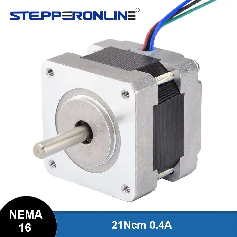 STEPPERONLINE Nema 16 스테퍼 모터 바이폴라 1.8deg 21Ncm..
