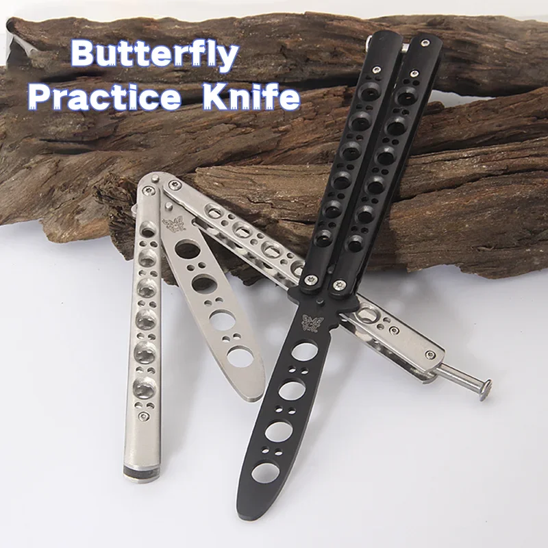 Trainer Butterfly Knife Metal Butterfly Steel Trainer Folding for Practicing Flipping Tricks