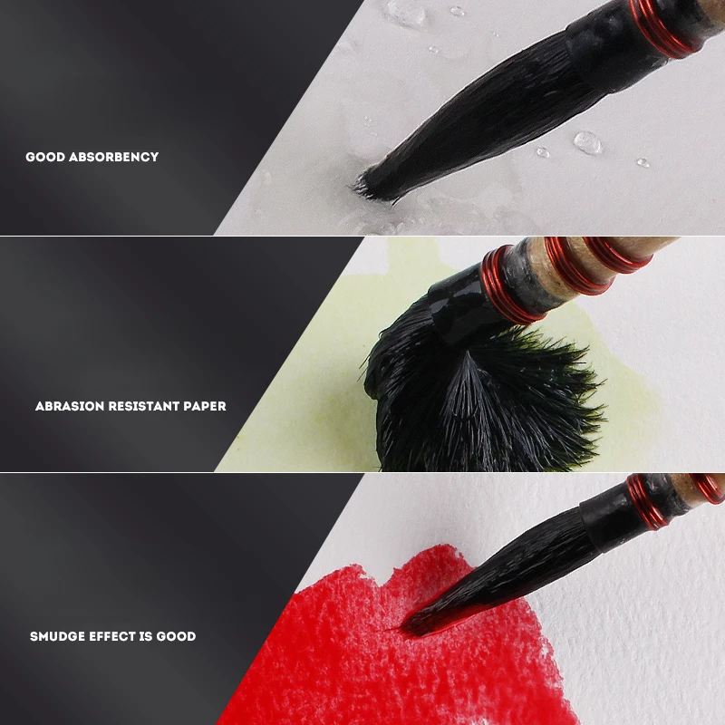 BAOHONG Carta da acquerello per artisti 100% cotone 300 g di carta artistica 32K 16K Carta da disegno per artista 20 fogli Fogli Rifornimenti d'arte - immagine 3