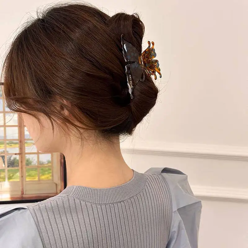 Exquisite Acetat Haar Krallen Elegante Schmetterling Shark Haar Clips Haarspangen Für Frauen Koreanische Design Haar Zubehör Kopfbedeckung Geschenk – Detail 11