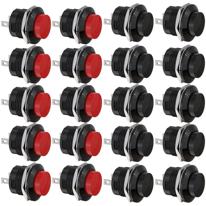 Interrupteur à Bouton Marche/arrêt Verrouillable – 12V-250V – Lot De 3 – Pour Projets électriques DIY – Neuf