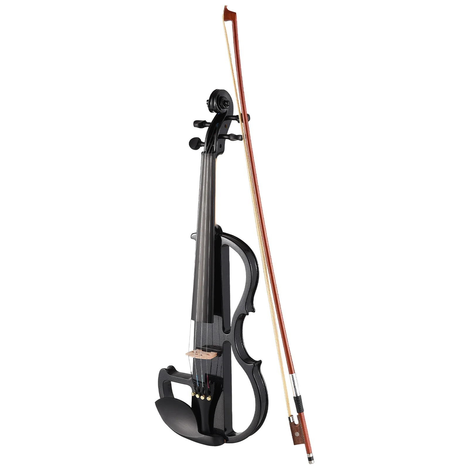 4/4 Violin Full Size Set Professional Silent Electric Violin for Beginners Students Learners Electric with Hard Case