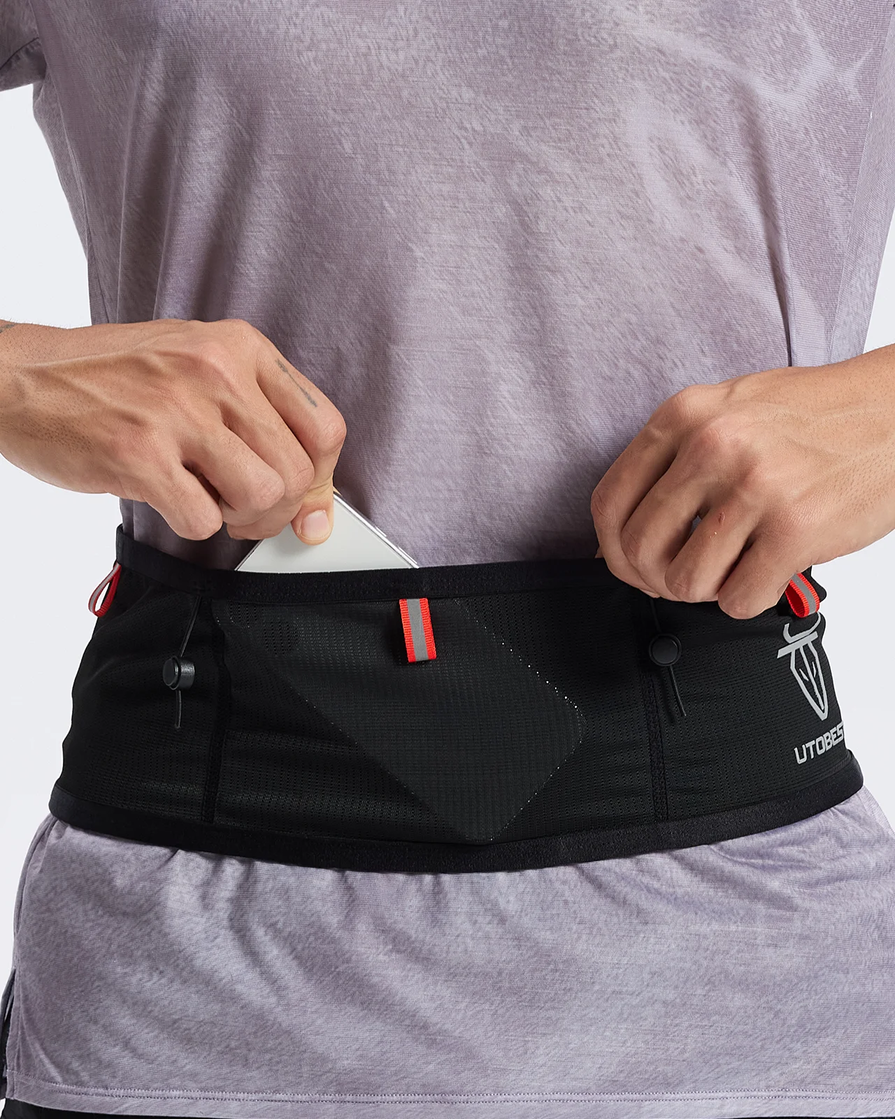 UTOBEST UTR301 Professional Marathon Running Belt Ultra-Light Race Number Belt Phone Holder Waist Bag Breathable Fanny Pack 3