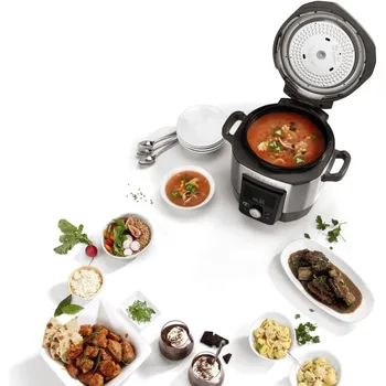 Multicooker 6-Qt. High Pressure Multicooker Cooking Pots Electric Rice Cooker Appliances Kitchen Home 6