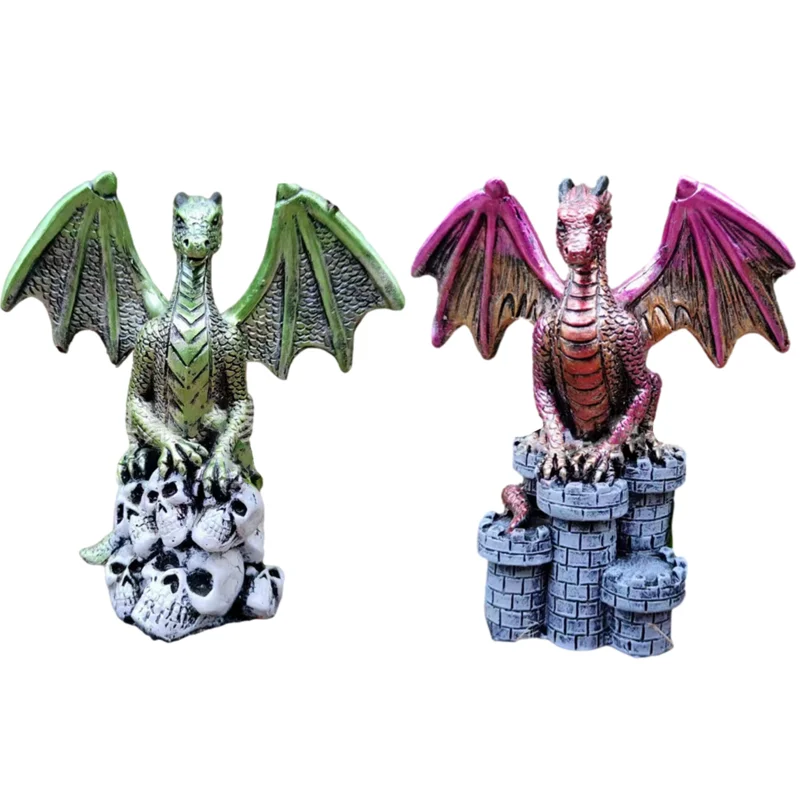 

Dinosaur Garden Statue Cute Mini Dinosaur Sculpture Realistic Weatherproof Dinosaur Figurine Resin Ornament Home Accessory Gift