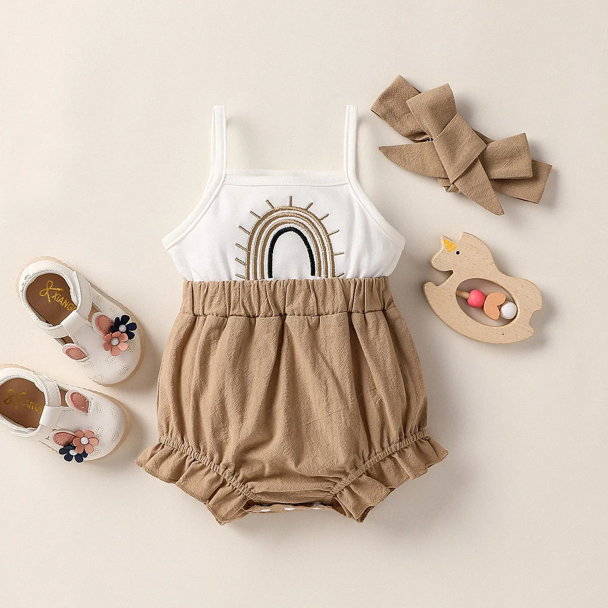 Rainbow Print Baby Jumpsuit 1