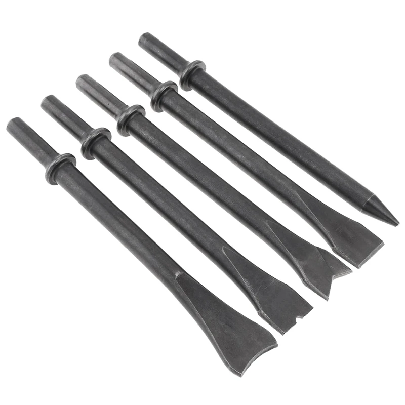 

5Pcs/Lot Replacement Hard Steel Solid Long Air Chisel Impact Head Support Pneumatic Tool For Cutting / Rusting Removal