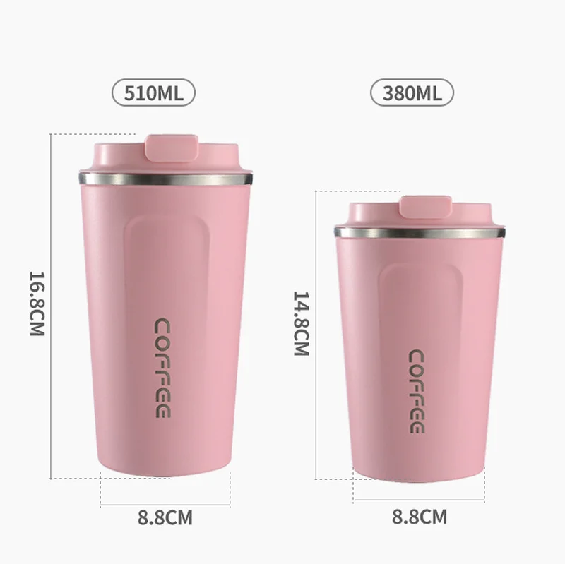 Double Stainless steel Coffee Mug Thickened Big Car Thermos Mug Travel  Thermo Cup Thermosmug For Gifts 510/380ML Thermos Flask - AliExpress