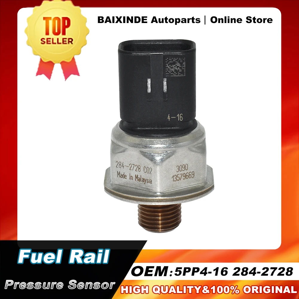 

OEM 5PP4-16 2842728 284-2728 5PP416 Fuel Rail Pressure Sensor For Caterpillar CAT TH31-C9T TH35-C13T TH35-C15T TH31-E61