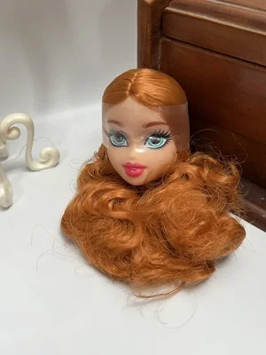 1/6 jointed Big  Colorful Hair Doll Big Head Original DIY Accessories Purple White Hair body beizi bartz 2