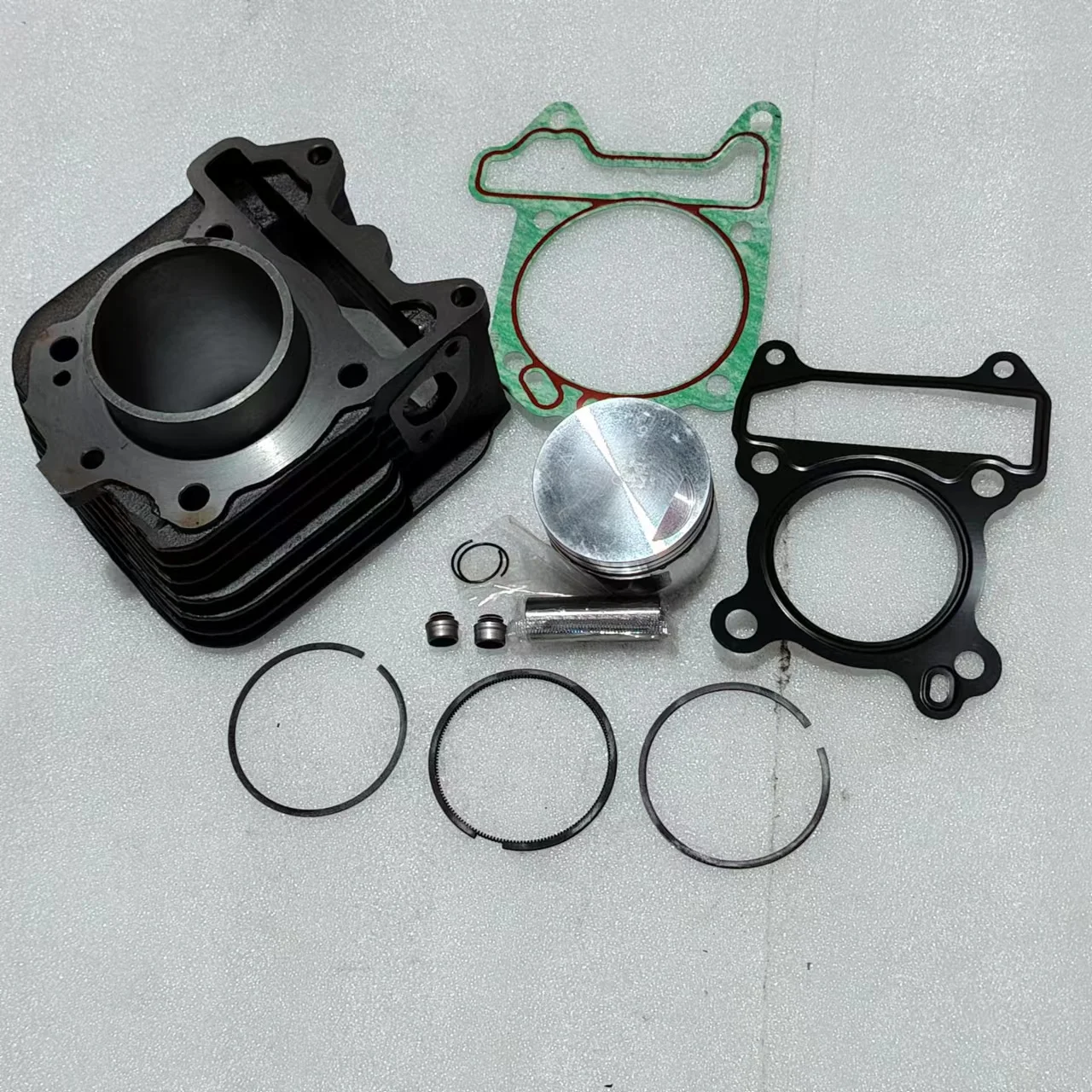 

Motorcycle Engine Cylinder Kit With Piston Pin and Gaskets 57mm Bore Big Bore 150cc for Piaggio BYQ125T-3E-5E-6 RA1 FLY125