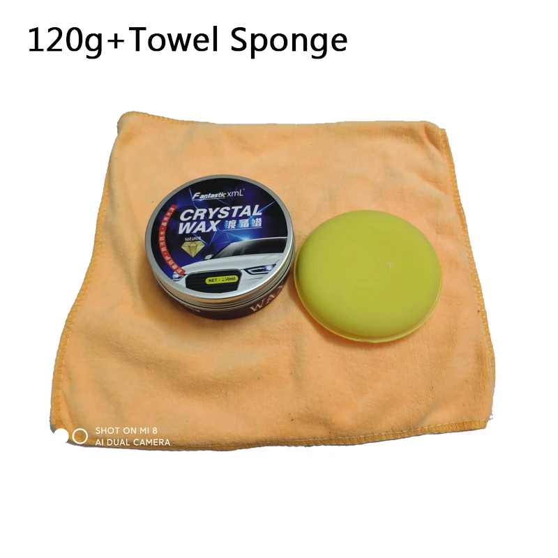 Car Wax 120g Crystal Wax Car Plating Set Hard Glossy Wax Layer Covering Paint Surface Coating Formula Waterproof Film Car Polish