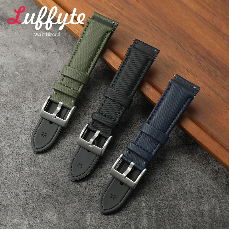 Premium Multicolor Nylon Sailcloth Waterproof Sport Watch Strap with Quick Release