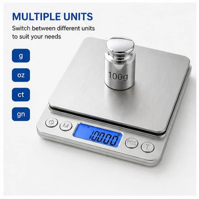 1 PC High Precision Digital Kitchen Scale Electronic Food Coffee Weighing Tool Accurate Measuring Scale for Baking Cooking Use 1