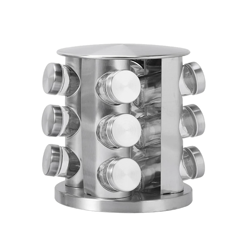 

Розничная стойка для специй, 12-баночная вращающаяся стойка для специй, органайзер для хранения специй, отдельный органайзер для хранения специй