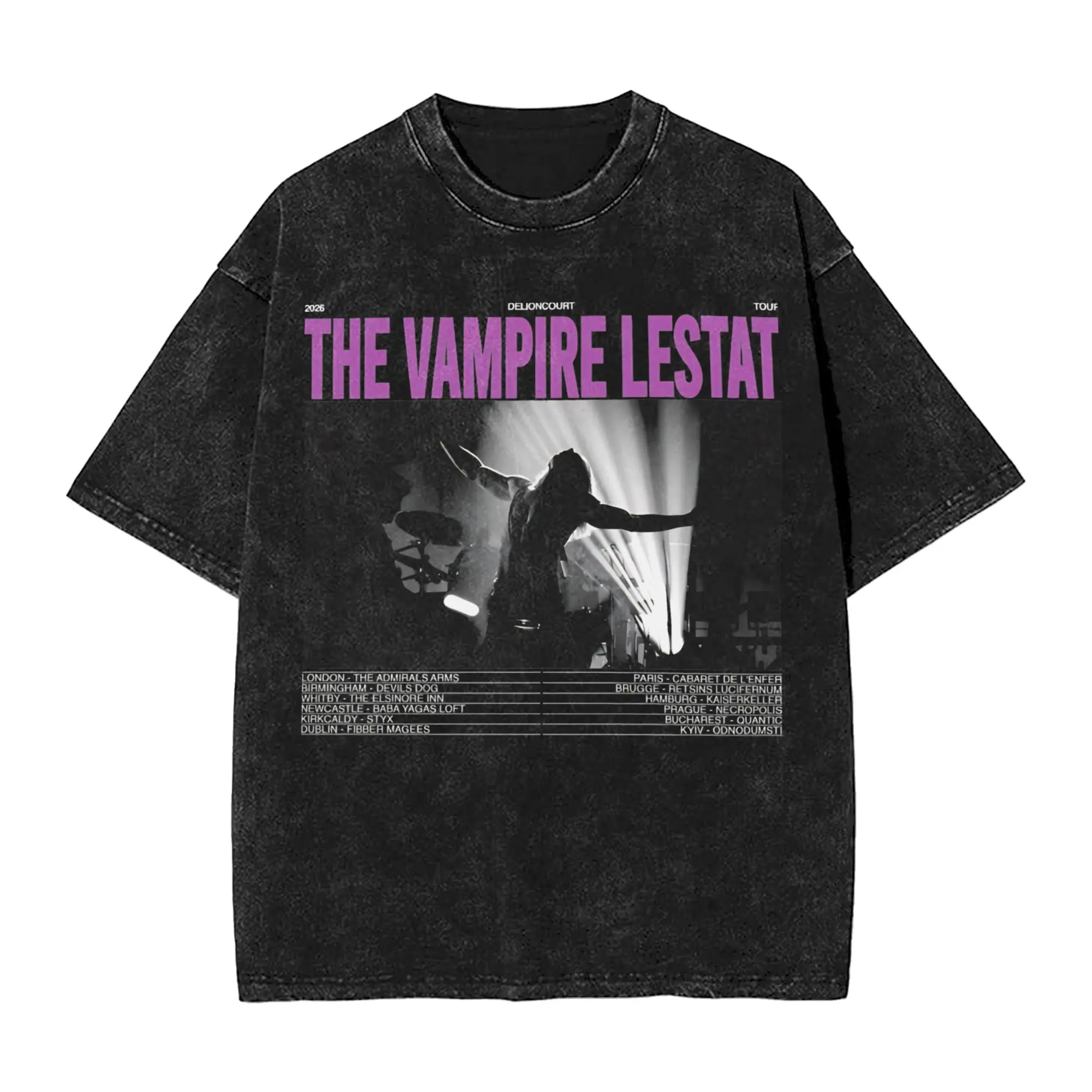 Herren- und Damen-T-Shirt „The Vampire Lestat“ – Trendiges, gewaschenes Sommer-T-Shirt, Streetwear, lockere Freizeitkleidung, Dropshipping
