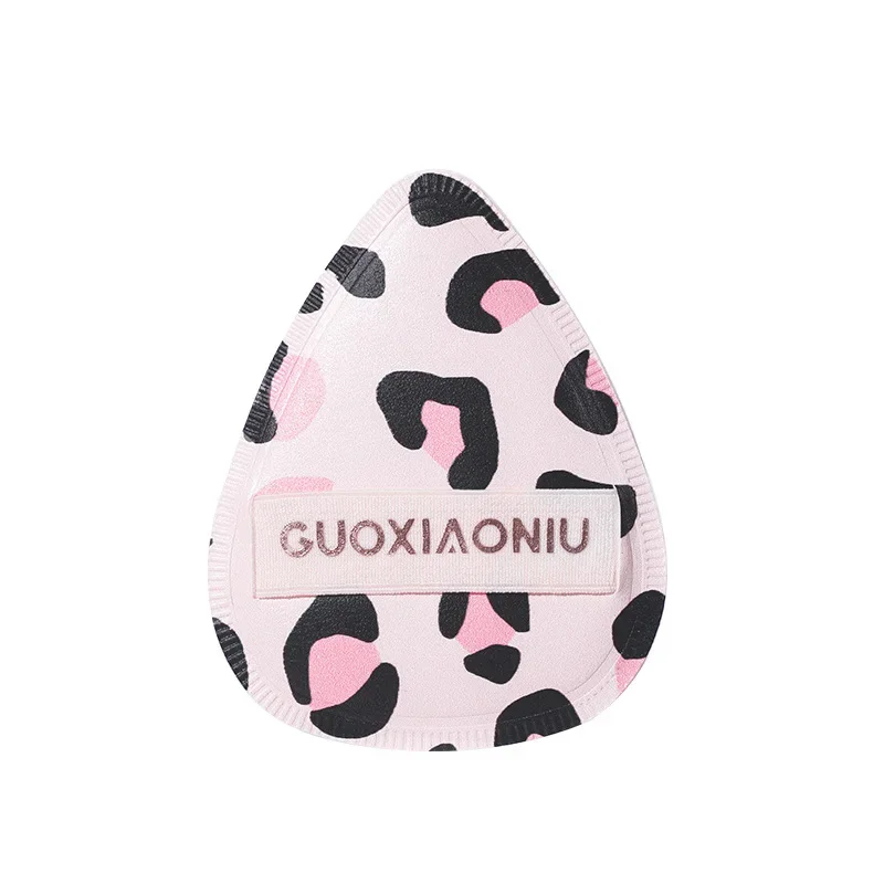 GUOXIAONIU Powder Leopard Egg Puff Chocolate Air Cushion Flocking Thumb Puff Loose Powder Wet & Dry No Powder Eating 5