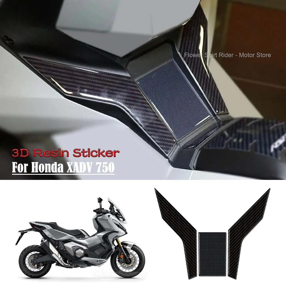 Motorcycle 3D Gel Resin Sticker Waterproof Footpeg Protection Decal for Honda XADV 750 2021-2024