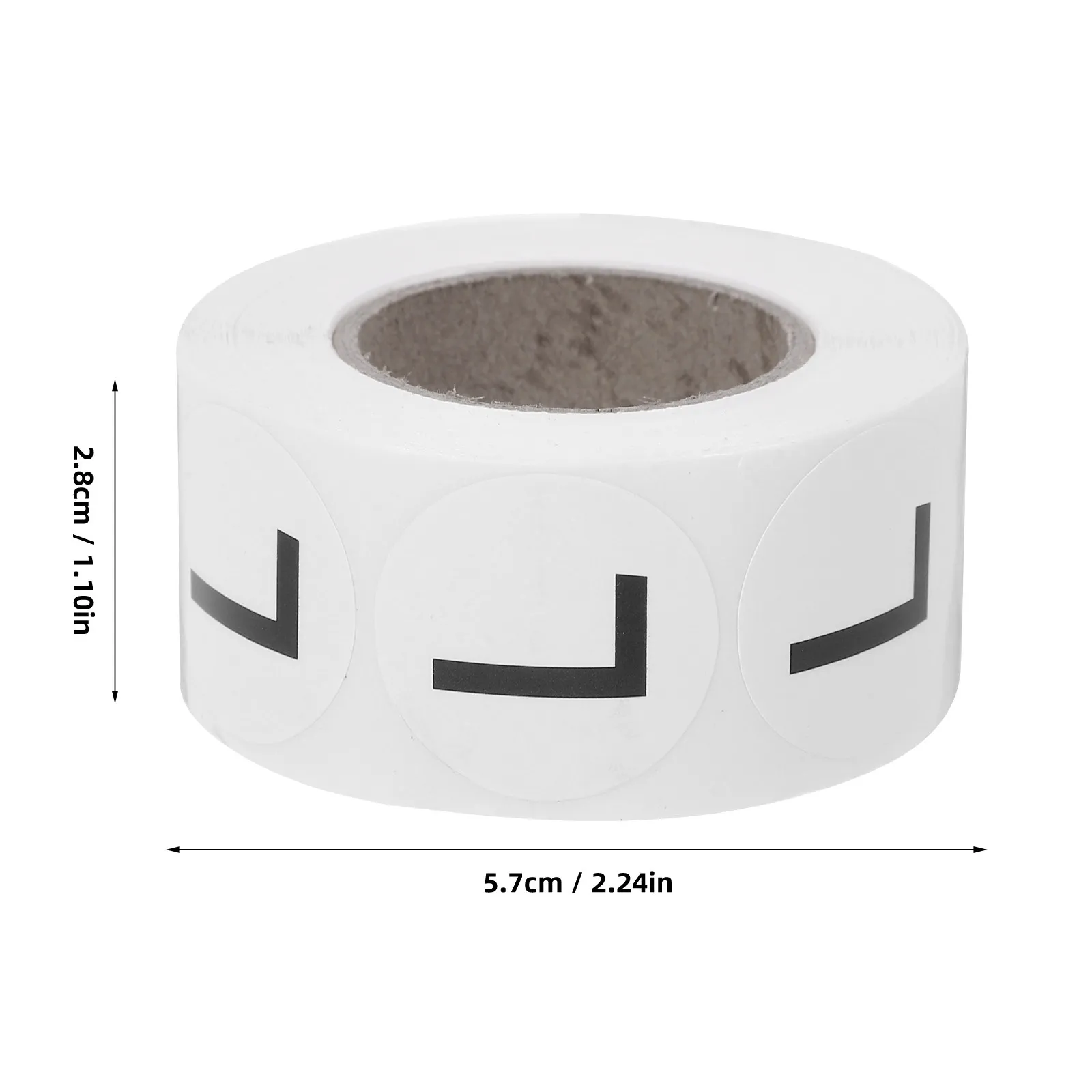 7롤 원형 의류 사이즈 스티커, 티셔츠, 셔츠 및 의류용 자가 접착 사이즈 라벨, 가정 및 소매점용, 쉽게 떼어 붙일 수 있음