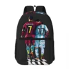 atinfor Soccer Players CR7 And Messi Printing Men Backpack Laptop Student Bookbag School Bag for Teenage Boys 17 inches 2