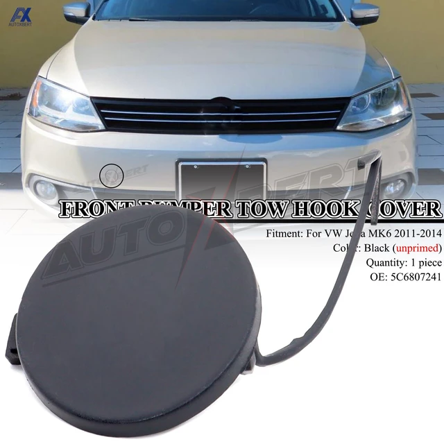 Car Front Tow Hook Eye Cover For Volkswagen Vw Jetta Mk6 2011-2014
