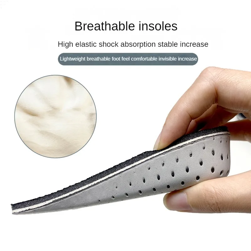 thumbnail image 5 of Plantillas de EVA Espuma viscoelástica transpirables de longitud completa Aumento de altura Invisible Inserciones elevadoras de talón Almohadillas para levantar zapatos Unisex, 5 of 5