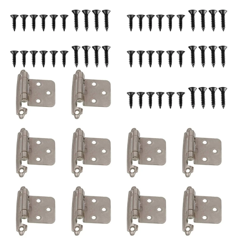 10pcs Versatile Metal Hinges for Doors Stylish & Reliable Cupboard Hinges Heavy Duty Cabinet Hinges Rust-proof Hinges