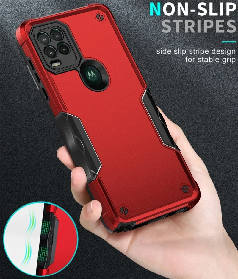 Durable Non-Slip Shockproof Case with TPU Bumper and Hard Plastic Back Cover