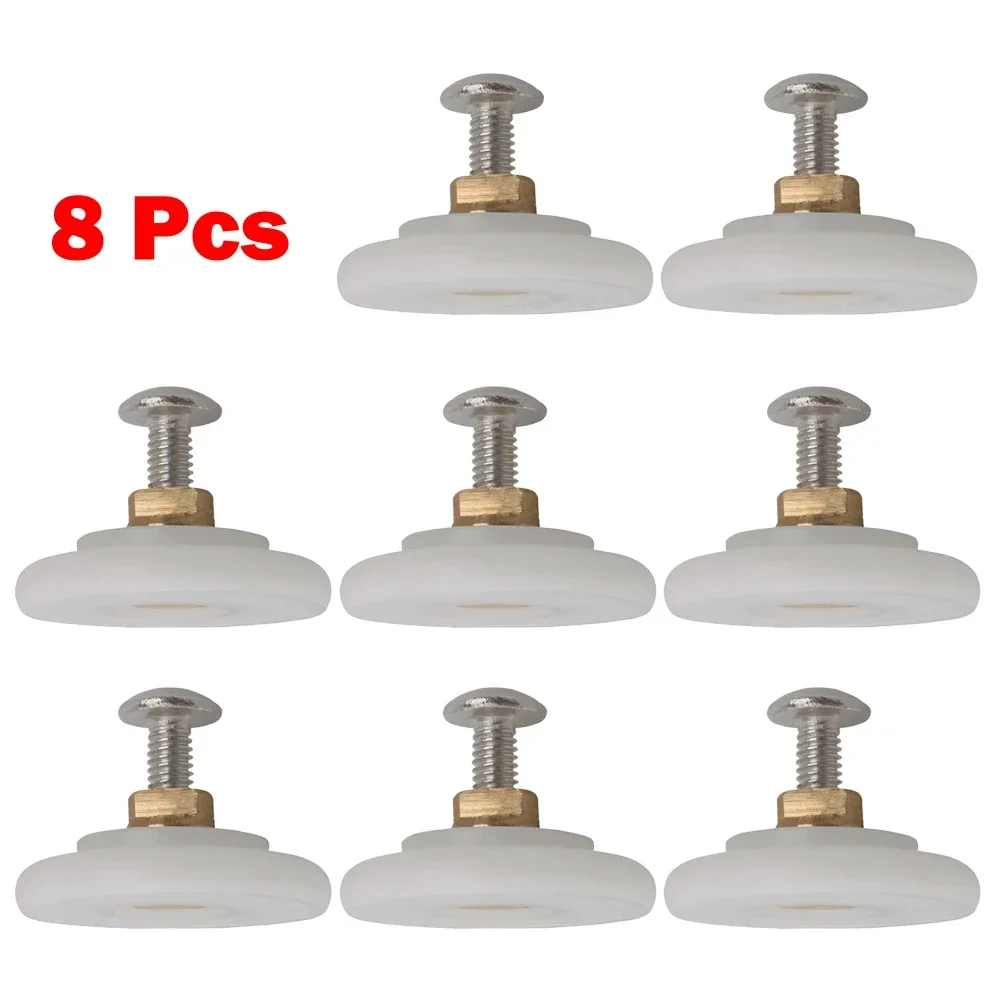 Old Fashioned Sliding Door Arc Bathroom Pulley Hanging Wheel 8pcs Bathroom Glass Door Hanging Wheel Shower Room