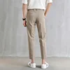 European Style Men's Cropped Pants Straight Legs Slimming Casual Korean Version Small Foot Pants Suit For Men 4