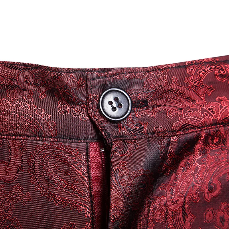 Men Pants Spring Thin Floral Suit Wedding Party Fashion Casual Trousers