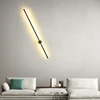 Modern Minimalist LED Wall Lamp Black Long Strip Light Living Room TV Wall Bedroom Bedside Hallway Ambient Lighting Fixture 1
