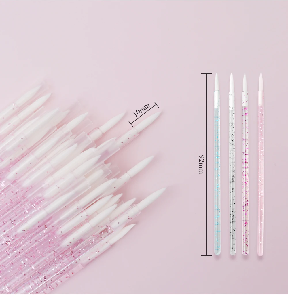 SAKURAHANA Kristall-Eyeliner-Bürsten für Wimpernverlängerung, individuelle Wimpernreinigungsbürsten, Lippenbürste, Mascara-Applikator-Werkzeuge – Detail 4
