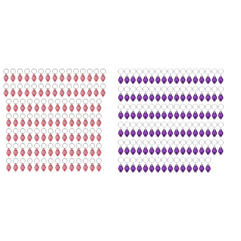 

Pack Of 100 LED Keychain Flashlight, 395Nm UV Keychain Flashlight, UV Light Flashlight Keychain Easy Install Easy To Use