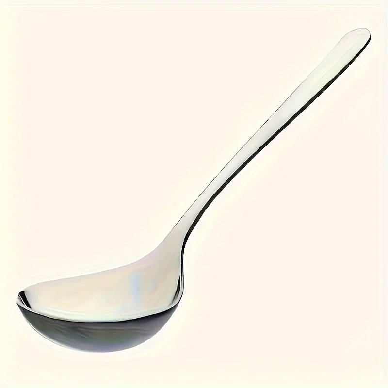 2pcs Heavy-Duty Stainless Steel Serving Spoons Rust-Resistant,Long Handle For Easy Kitchen Use With Soup,Porridge